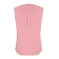 thumbnail image 4 of Womens Blouses and Tops Dressy Women's Summer Loose Vest Sleeveless Round Neck Pleated Casual Solid Color Top, 4 of 4