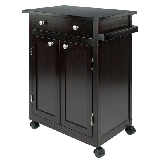 Winsome Savannah Kitchen Utility Cart, Espresso Finish