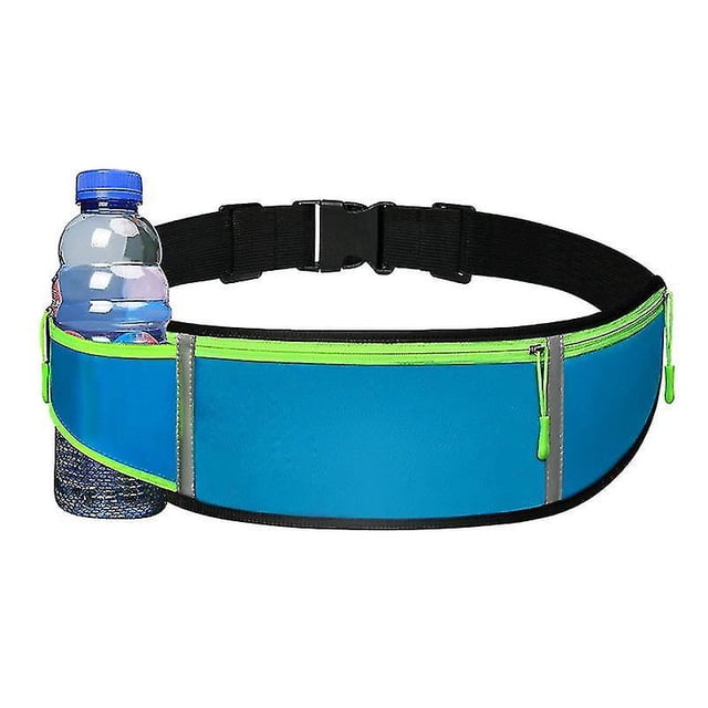 La cintura está equipada con 3 bolsillos con cremallera, rayas reflectantes, estantes de botellas, correas sin manos neutras, adecuadas para hacer ejercicio durante las fiestas deportivas.