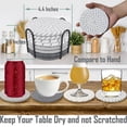 thumbnail image 3 of 8 Posavasos para Bebidas con Soporte, Posavasos Absorbentes de 4 Colores para Bebidas, Juego de Posavasos Tejido de AlgodóN Minimalista para el Hogar, 3 of 5
