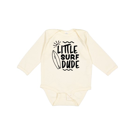Inktastic Little Surf Dude with Surfboard Boys Long Sleeve Baby Bodysuit