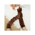 thumbnail image 6 of INSPIRE CHIC Women's Velvet Elbow Length Full Finger Evening Glove for Elegant Formal Brown, 6 of 6