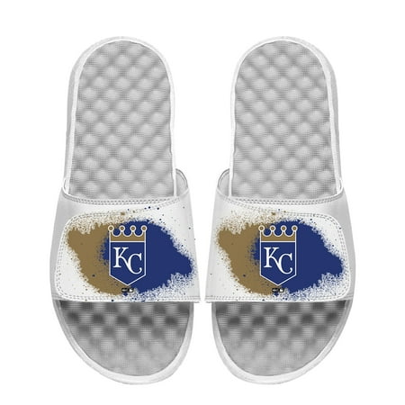 

Youth ISlide White Kansas City Royals Spray Paint Slide Sandals