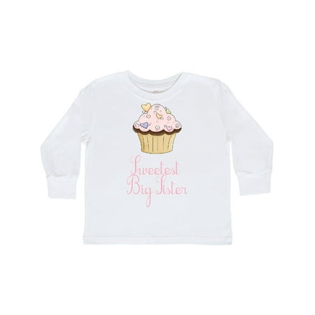 

Inktastic Sweetest Big Sister Gift Toddler Toddler Girl Long Sleeve T-Shirt