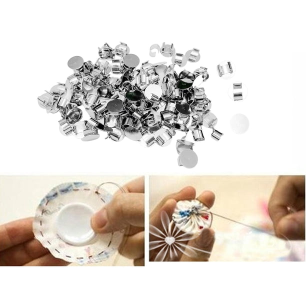 Clips para el cabello Perfecl Base de pinza de pelo 100 piezas 10 mm plata