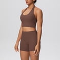 thumbnail image 2 of Workout Sets for Women Halter Backless Sports Bra and High Waist Booty Lifting Shorts 2 Piece Gym Yoga Activewear Sets Tracksuit, 2 of 6