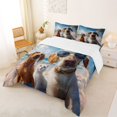 thumbnail image 2 of Homewish Labrador Dachshund Cat Queen Comforter Set,Hawaii Beach Comforter Sets Queen,Cream,3pcs,1 Comforter and 2 Pillowcases, 2 of 7