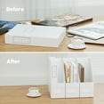 thumbnail image 2 of Jiawei File Organizer Cardboard 3-Tier Document Holder, White, 3 Pack, 2 of 6