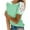 Green, variant on Aofany Women Casual Short Sleeve T-Shirt Round Neck Lace Stripe Tunic Blouse Loose Elegant Pullover Tops