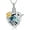 Blue-Gold, variant on Hummingbird Heart Urn Necklace for Ashes Cremation Jewelry for Women Men Stainless Steel Memorial Necklaces Ashes Holder for Human / Pet with Fill Tool