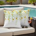 thumbnail image 5 of Daisy Floral Pillow Covers 2 Pack Weeping Flower Pillowcase Waterproof Outdoor Throw Pillow Cover for Patio Garden Square Cushion 20”x20”, 5 of 9