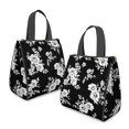 thumbnail image 2 of Pioneer Flower Floral Print Pattern Insulated Lunch Bag for Women & Adults,Large Portable Soft Cooler Lunch Bag,Thermal Food Storage Tote with Pearl Cotton,8.66L,8.75x5.75x9.5 Inch, 2 of 6