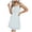 White, variant on IROINNID Sundress For Women V-Neck Fashion Summers Casual Pleated High Waist Halter Short Dresses Solid Color Elastic Waist Sleeveless Dress