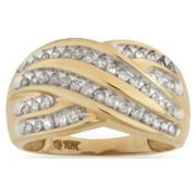 1/2 Ctw Triple Row Band, Size 7.5-10kt