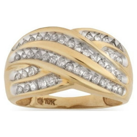 1/2 Ctw Triple Row Band, Size 7.5-10kt