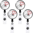 thumbnail image 1 of 4 Pieces Nurse Day Retractable Alligator Clip Retractable Holder ID Reel Clip for Nurse Work, 1 of 5