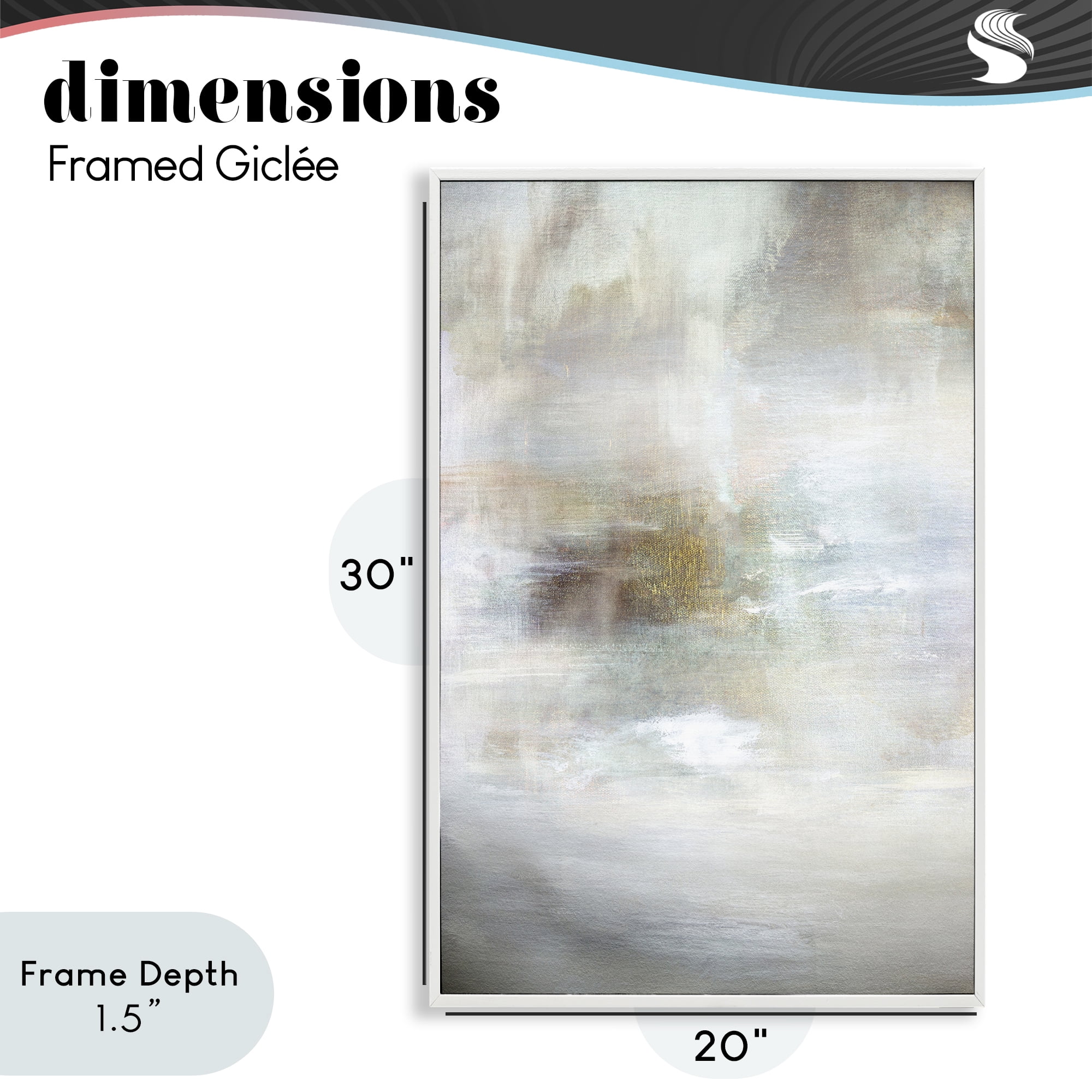 Stupell Industries Soft Haze of Subtle Light White Framed Giclee Art, design by Hope Bainbridge
