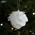 thumbnail image 2 of Christmas Ball Ornaments White Shatterproof Clear Large Plastic Christmas Tree Decoration, Delicate Hanging Ornaments for Xmas Party, Wedding, Holiday and Home Decor(80mm/3.14"),1Pcs, 2 of 9