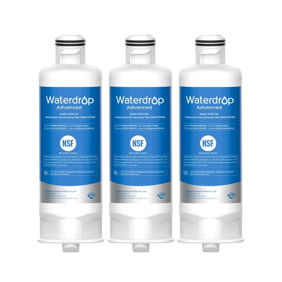Waterdrop WDS-F45 NSF 53 & 42 Certified Compatible with Samsung® HAF-Qin/EXP, HAF-Qin, DA97-17376B, DA97-08006C, Refrig