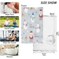 thumbnail image 3 of GZHJMY Christmas Santa Claus Snowman Cotton Hand Towel Set of 2, Highly Absorbent Soft Fingertip Towels for Bathroom Kitchen Hotel Gym Spa, 16 x 28 Inch Washcloths, 3 of 7