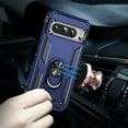 thumbnail image 5 of For Google Pixel 8A Rugged Case ,Heavy Duty Shockproof Body Phone Cover Built in Metal Rotated Magnetic Ring Holder Kickstand,Dual Layer Military-Grade Drop protection,Blue, 5 of 7
