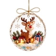 thumbnail image 2 of Glowing Christmas Story Ornament, Light-Up Mini Holiday Scene in Clear Acrylic Ball, Reindeer Design for Christmas Tree Hanging Holiday Decor, 3.15 Inch, 2 of 6