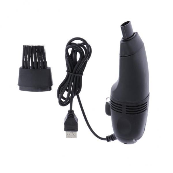 Bunblic 2xUSB Mini Computer Vacuum Cleaner for Keyboard Military Model with Brush Accs 2 Pcs
