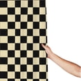 thumbnail image 3 of Shower Curtain, khaki black checkered Waterproof Fabric Plastic Shower Curtain, Drying Fast Bathroom Curtain with 9 Buttonholes, Ruffle Shower Curtain 60x72in, 3 of 8