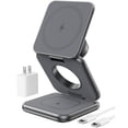 thumbnail image 1 of KU XIU Cargador Inalámbrico Magnético Plegable Aleación de Aluminio Estación de Carga 3 en 1 para Apple Soporte de Cargador Rápido Mag-Safe para iPhone 15 14 13 12 Pro/Max/Plus para AirPods 3/2/Pro 5W, 1 of 7