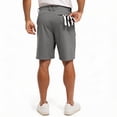 thumbnail image 4 of Domuza Mens Golf Shorts Classic-Fit Casual Comfy Shorts 2026 New Fashion Lightweight Dressy Travel Shorts with Pockets Light Gray L, 4 of 4