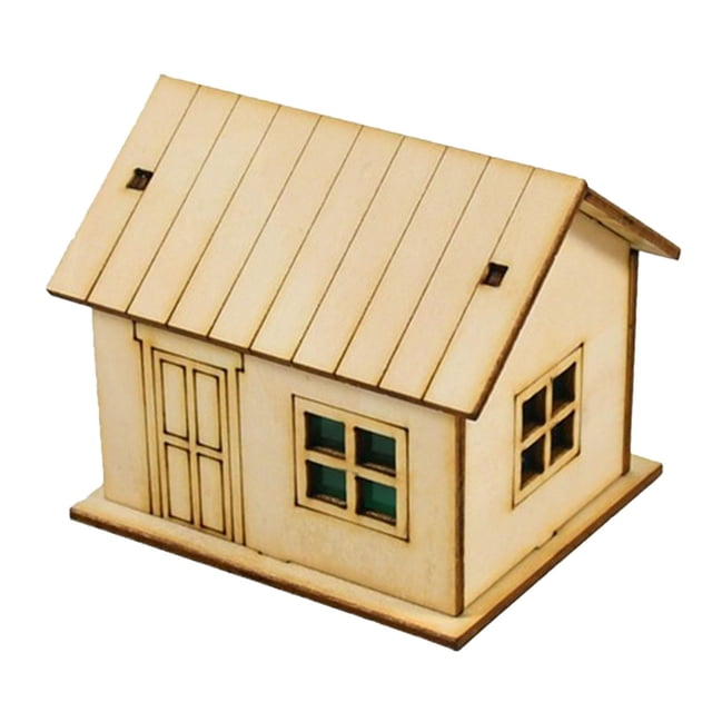 Bunblic 1/60 Miniature House Model Mini Accessory Unique Scenery 3D Handmade Building Model Architecture Scene for Diorama Sand Table Style B