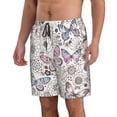 thumbnail image 2 of KLL Vintage Butterflies Men's Casual Summer Beach Shorts Hawaiian Shorts with Pockets-3X-Large, 2 of 9