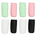 thumbnail image 2 of Toiletry Elastic Cover, 8pcs Flexible Bright Color Soft Leak Proofing Sleeve Silicone Portable Reusable  For Shampoo For Perfume, 2 of 8