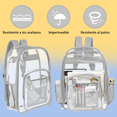 thumbnail image 4 of Mochila Transparente Para Mujer Hombre Niños Viaje Escolares Xtellar Gris, 4 of 4