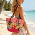 thumbnail image 5 of ibiyuan Tote Bags For Women Floral Contrast Multicolor Woven Large Capacity Shoulder Tote Handbag for Women Gifts For Girlfriend, 5 of 5