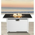 thumbnail image 2 of Living Source International LSI 42 White Smoked Glass Metal Rectangle Fire Pit Grey, 2 of 5