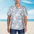 thumbnail image 4 of Haiem Bunny And Flower Printed Hawaiian Shirt for Men - Men’s Casual Beach Summer Shirts - Stretch Fabric with Modern Fit-Large, 4 of 9