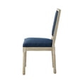thumbnail image 3 of Rustic Manor Saad Linen Upholstered Dining Chair (Set of 2), Navy Farmhouse Modern Dinner House, 3 of 8