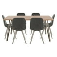 thumbnail image 3 of Lumisource Sedona 7 Piece Dining Set In Dark Brown And Black DS-SDNA7 DBN+BK, 3 of 6
