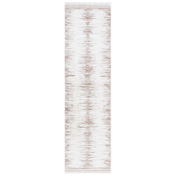 SAFAVIEH Alamo Keila Abstract Runner Rug, Taupe/Ivory, 2'2" x 8'