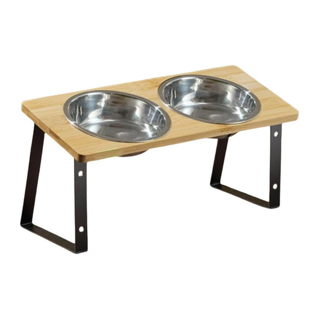 Alimentador de mascotas gato que alimentan tazones de acero inoxidable platos de gatito tazones elevados de gato para perros pequeños y gatos gatito