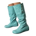 thumbnail image 6 of Women's Round Toe High Top Women's Boots With Flanged Oversized Fashion Boots, 6 of 8