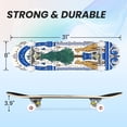 thumbnail image 2 of 31"x8" Elegant Cheetahs Complete Skateboards for Beginners, Double Kick 7 Ply Maple Deck Ornamental tree motif arch Skateboard with Wheels, Gifts for Kids Teens, 2 of 8