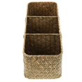 thumbnail image 5 of Desktop Organizer Box Woven Storage Basket for Cosmetic 3 Compartments, 5 of 5