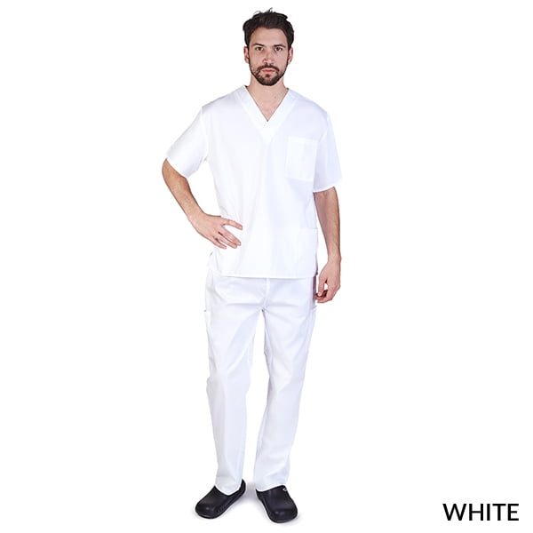 M&M Scrubs M&M SCRUBS Solid Men Scrub Set, Men Medical Uniforms 201