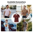 thumbnail image 5 of Sikiie Red Glitter Texture Print Men's Short-sleeved POLO Shirts, Button-down Shirts and T-shirts are Suitable for Vacation, Leisure and Business-X-Large, 5 of 6