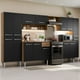thumbnail image 2 of Cocina Integral 325cm Negro/Marrón Emilly Joy Madesa, 2 of 10