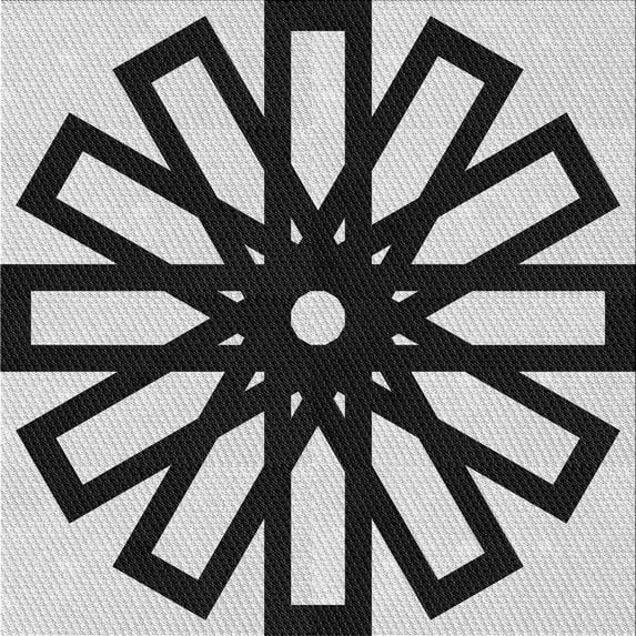 Ahgly Company Machine Washable Indoor Square Transitional Black Area Rugs, 6' Square