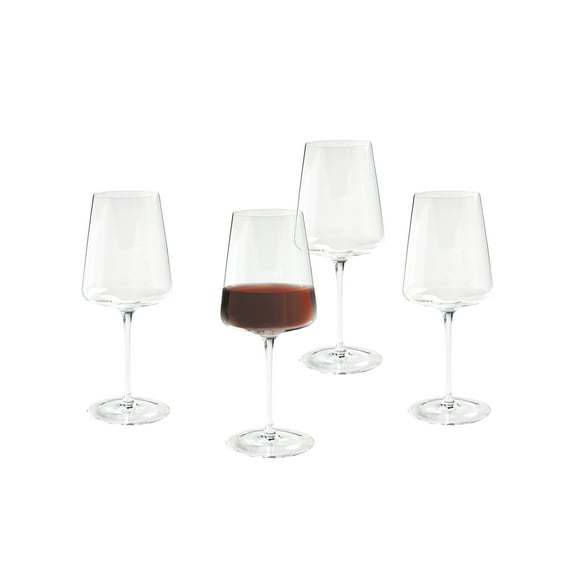 Better Homes & Gardens Clear Flared Red Wine Glass with Stem, 4 Pack