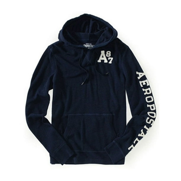 Aeropostale Sudadera con capucha para hombre color azul grande Aeropostale Sudadera Bodega Aurrera en linea